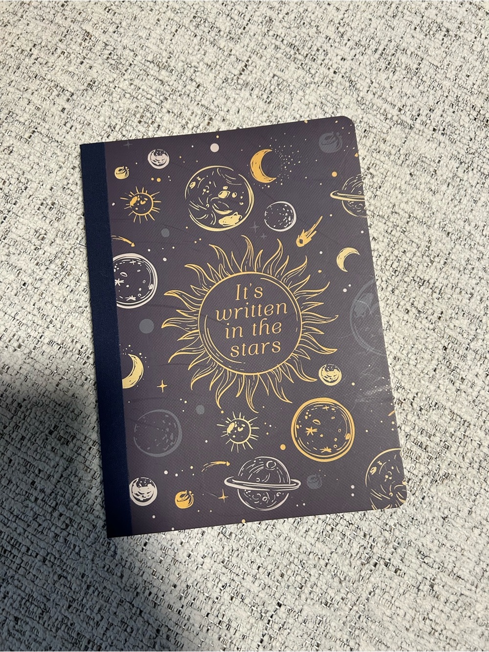 Celestial Notebook - Navy with Gold Star Illustrations